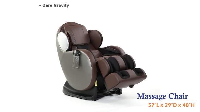 57&#34; Pacari PU Massage Recliner Chair Chocolate - Acme Furniture, 2 of 7, play video