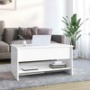vidaXL Coffee Table White Engineered Wood Medium Coffee Table - 3 of 4
