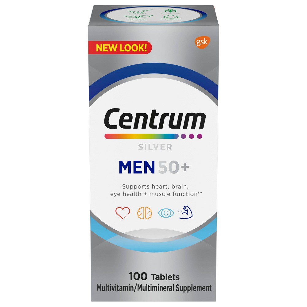 Photos - Vitamins & Minerals Centrum Silver Men 50+ Multivitamin/Multimineral Supplement Tablets - 100c 