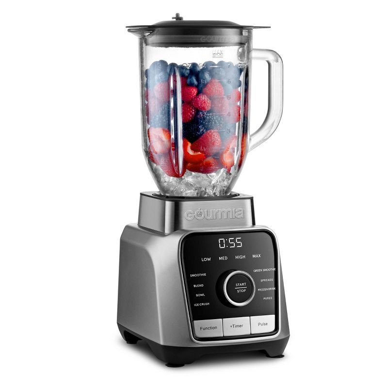 Gourmia Digital Blender with 8 Total Blend Programs, 4 Speeds &#38; Round-Plated Tamper Gray, 5 of 10