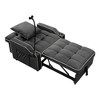 Sapphtopaz 3-in-1 Convertible Velvet Couches for Living Room with Phone Holder&USB Ports Adjustable Recliner with Pull-Out Couch Bed for Bedroom - 4 of 4