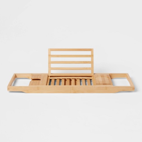 Casafield Bamboo Bathtub Caddy, Adjustable Bath Tray And Tub Organizer For  Bathroom : Target