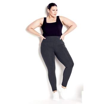 AVENUE | Women's Plus Size Supima® High Rise Legging Black - average -  30W/32W