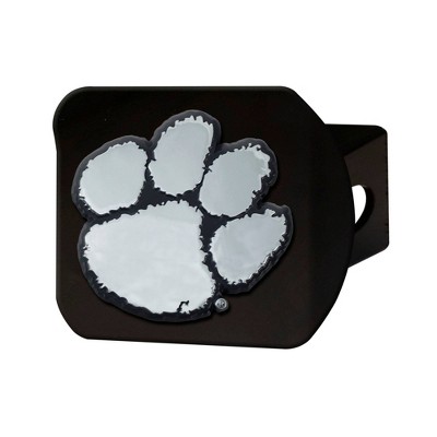 NCAA Clemson Tigers University Chrome Metal Hitch Cover - Black