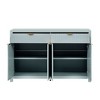 Sapphtopaz 2 Drawers and 4 Doors Storage Cabinet Adjustable Shelves Sideboard Buffet Cabinet with Storage for Kitchen, Living Room, Corridor - 3 of 4
