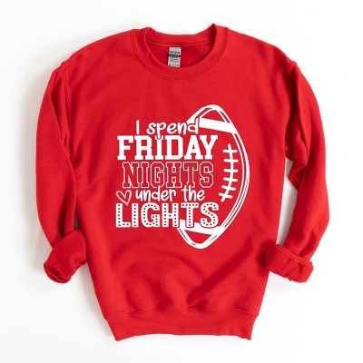 Simply Sage Market Women's Graphic Sweatshirt I Spend Friday Nights Under The Lights