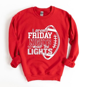 Simply Sage Market Women's Graphic Sweatshirt I Spend Friday Nights Under The Lights - 1 of 4