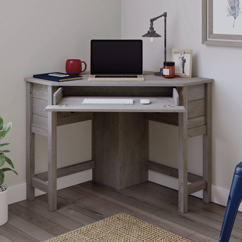 Cottage Road Corner Desk Mystic Oak - Sauder: Space-Saving, Keyboard Shelf, Home Office, Traditional Style, Laminated Surface, 3 of 7