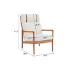 Boucle Accent Chair with Solid Wood Frame,Modern High Back Armchair for Living Room or Bedroom,Upholstered Lounge Reading Chair-Koiai - 4 of 4