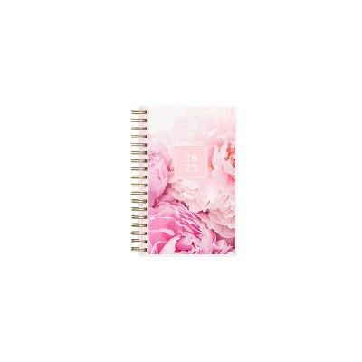 2023 Planner 3.625"x6.125" Weekly/Monthly Clear Pocket Cover Peony - Rachel Parcell