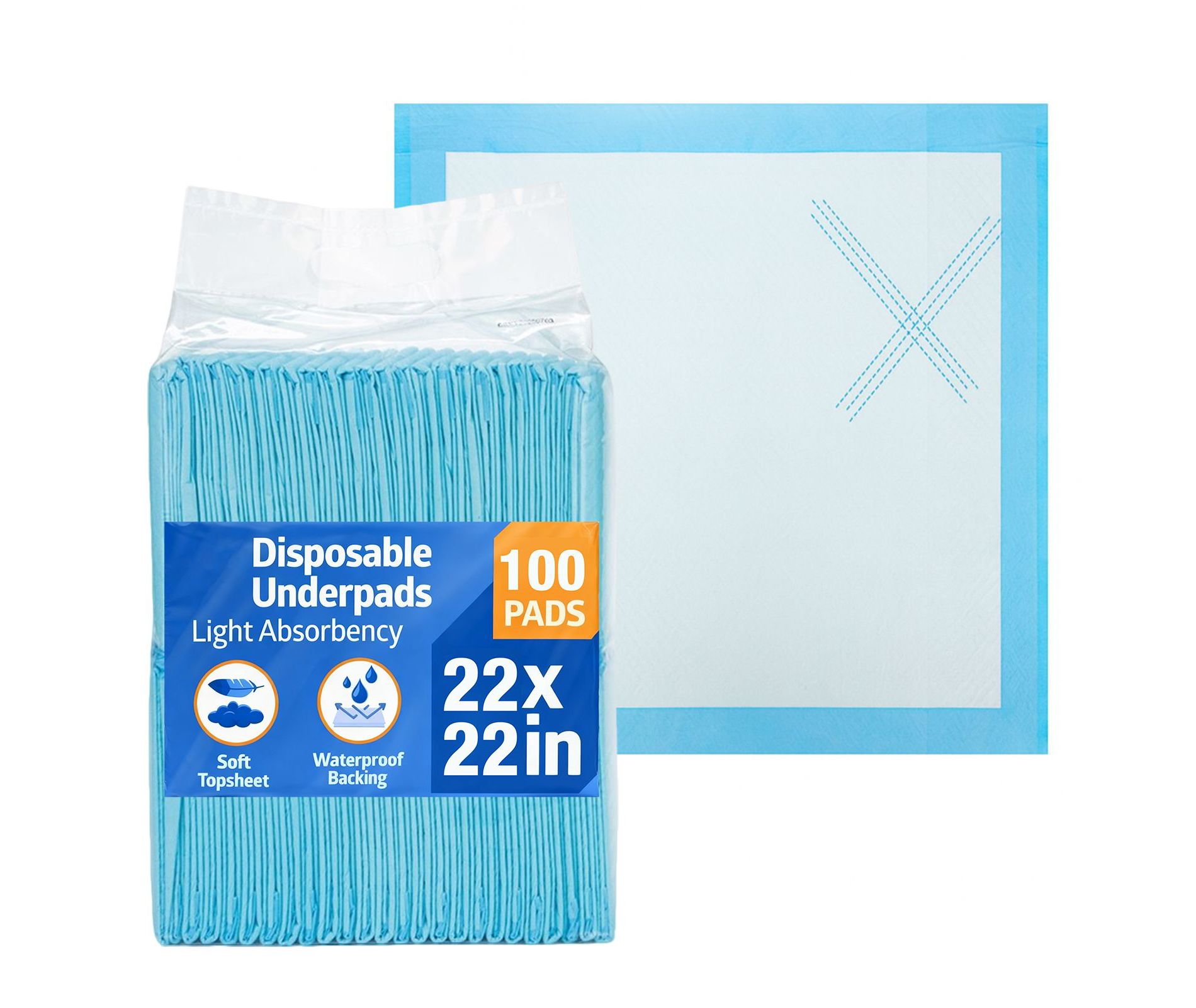 Swtroom Puppy Pee Pads Dog Pad Pee Potty Training Disposable Pad 22" x 22" 100 Pcs