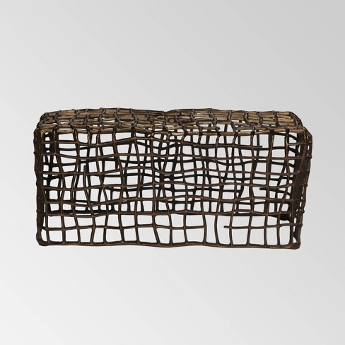 Engel Contemporary Bench Brass - Christopher Knight Home: Metal Frame, Geometric Pattern, No Assembly Required - image 1 of 4