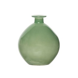 VIP Glass 5.51 in. Green Rounded Bud Vase - 1 of 2