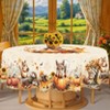Fall Tablecloth, Pumpkins Farmhouse Fall Decor, Thanksgiving Table Cloth Rectangle for Party, Dinner - 3 of 4