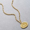 Ross-Simons 18kt Gold Over Sterling "T and T Twin Talk" Logo Pendant Necklace Size - 3 of 4