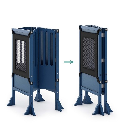 Royal Navy Foldable Wooden Kitchen Helper Step Stool