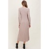 Pinkblush Beige Ribbed Long Sleeve Maternity Sweater Midi Dress - 4 of 4