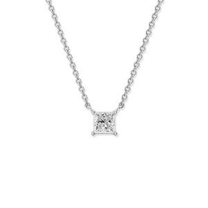 GILDED 1/2 CTTW Lab-Grown Diamond Solitaire Pendant, Sterling Silver, 18" Chain, Tarnish-Resistant, Ethical Jewelry, Gift-Ready for Women - 1 of 4