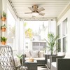 Parrot Uncle 24" Modern Integrated LED Indoor Natural Flush Mount Ceiling Fan - 2 of 4