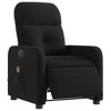 vidaXL Black Fabric Electric Recliner Chair - Massage Armchair with Vibration, Adjustable Foot/Backrest for Living Room, Office - 3 of 4
