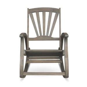 Maliang Outdoor Rocking Chair with Retractable foot panel, for Porch, Patio, Balcony - 1 of 4