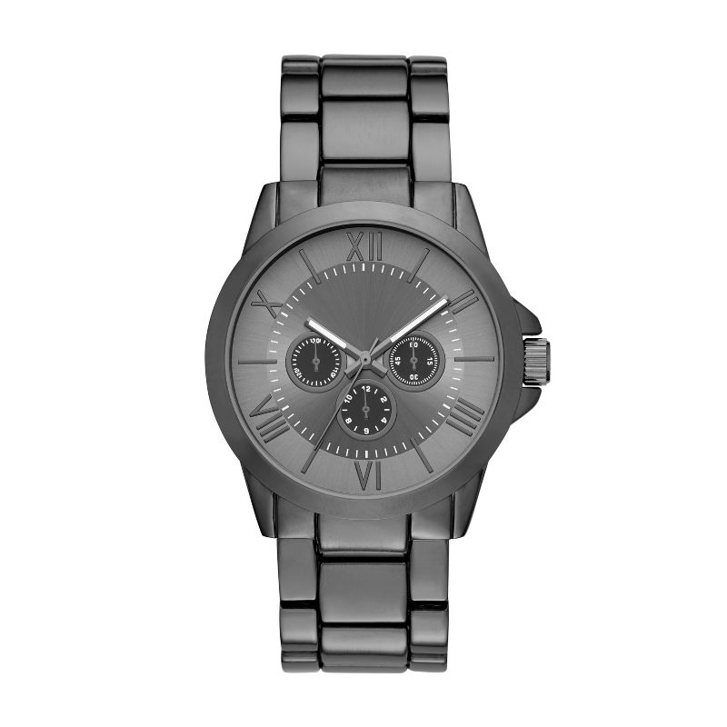 Men&#39;s Roman Bracelet Watch - Goodfellow &#38; Co&#8482; Dark Gray, 1 of 2