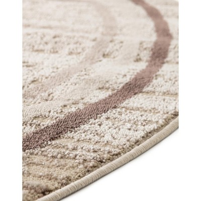 Serene Oasis 8' x 10' Oval Braided Brown Abstract Synthetic Rug