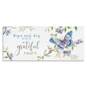 Stupell Industries Begin Day with Grateful Heart, 24" x 10" - 1 of 4