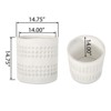 VisioGear 14.75" Tall Round Garedn Planter, Outdoor Garden Raised Planter Box for Flowers, White, 14.75"*14.75"*14.75" - 3 of 4