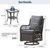 Whizmax 3 Pieces Outdoor Swivel Rocker Set, 2 Chairs and Side Table, 360¡ã Rotation, Patio, Porch, Pool - 2 of 4
