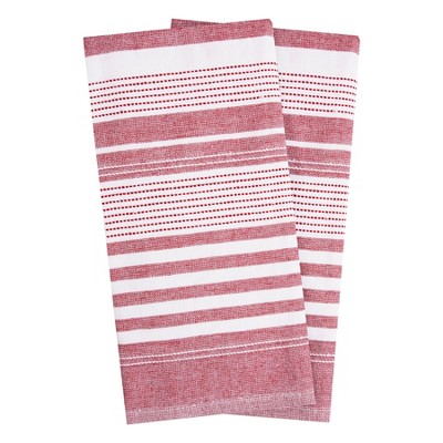 T-fal Dual Terry Stripe Kitchen Towel, 2 Piece Set