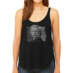 LA Pop Art Women's Premium Word Art Flowy Tank Top - Mark Twain - 1 of 4