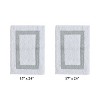 Hotel 2 PC Bath Rug 100% Premium Cotton Tufted Weave Two Tone Reversible Bathroom Rug, Super Soft Absorbent, Machine Washable Bath Mat - 2 of 4