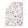 Sweet Jojo Designs Girl Toddler Weighted Blanket 5lbs. for Kids Watercolor Floral Pink and Grey - 4 of 4
