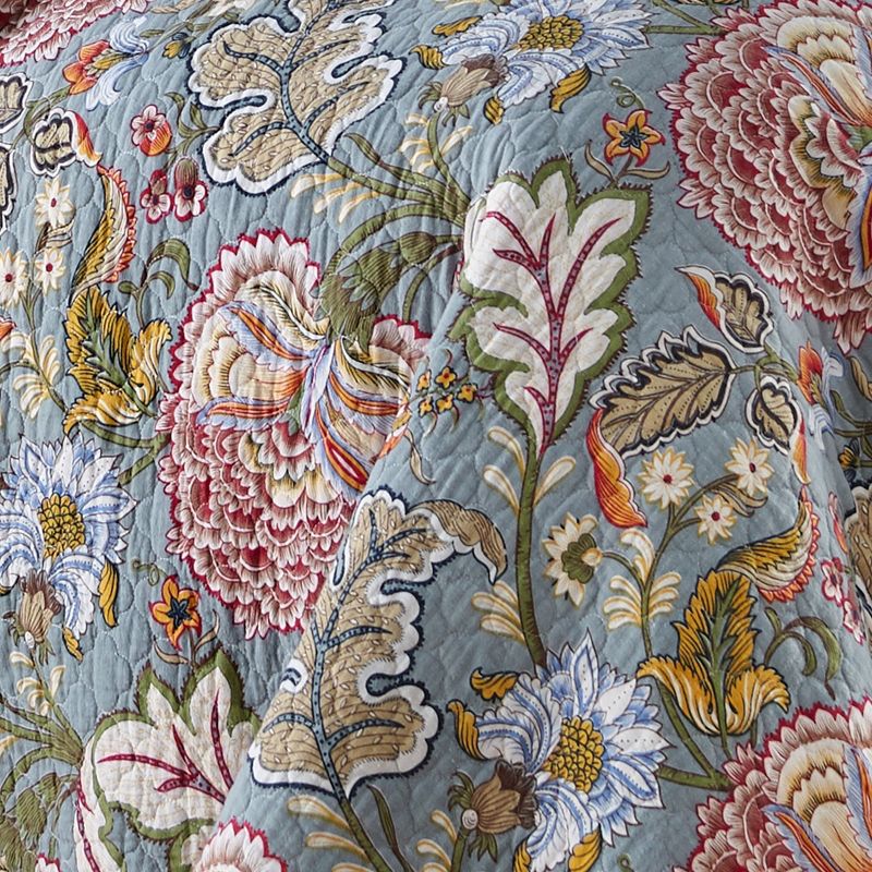 Calafel Floral Quilt and Pillow Sham Set - Levtex Home, 3 of 5