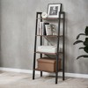 4-Tier Ladder Shelf, Storage Rack Bookcase with Steel Frame - 3 of 3