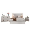 NicBex Queen Upholstered Bed Frame with Sparkling Shiny Headboard,Platform Bed with LED Light,No Box Spring Needed,White/Black - 4 of 4