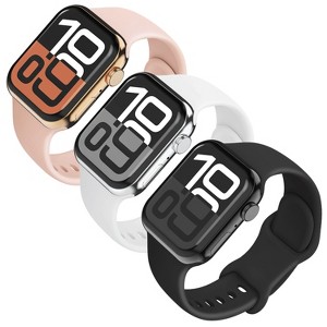 Vena 3 Pack For Apple Watch Ultra 2 Band 49mm, Apple Watch Ultra Band, Silicone Sport Strap For iWatch 45mm Series 9/8/7 44mm Series 6/5/4 - 1 of 4