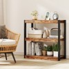 Tangkula 3 Tier Bookshelf Wooden Bookcase w/ Dual Anti-Tipping Kits Open Shelving Unit - 2 of 4