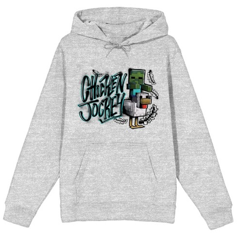 Minecraft Chicken Jockey Men's Athletic Heather Sweatshirt-xxl : Target