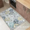 Washable  Area Rug, Non-Slip TPR Backing, Stain Resistant, Vintage Floral Design, Foldable Low Pile Accent Carpet for Living Room & Bedroom - 4 of 4