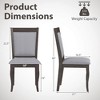 Costway Wood Dining Chairs Set of 2/4 with Rubber Wood Frame Padded Seat High Backrest - image 3 of 4