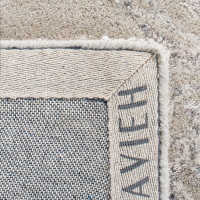 Gray and Nude Hand-Tufted Wool Area Rug, 5' x 8'
