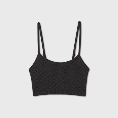 black longline bralette