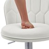 VECELO Velvet Bar Stools Set of 2/4, Adjustable Barstools with Back, Armless Counter Height Stools, Swivel Bar Chairs for Pub or Kitchen Island - 4 of 4