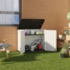 FURNIinspire Storage Sheds, Garden Storage Shed Tool House with Flip Cover and Sliding Door, Spacious Layout for Backyard, White, 50"*29"*41" - 3 of 4