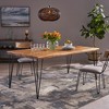Chic Crate-Industrial Wood & Metal Rectangular Dining Table – Farmhouse Style for Kitchen, Dining Room, Black - 2 of 4