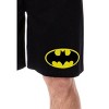 DC Comics Mens' Batman Bat-Symbol Classic Logo  Sleep Pajama Shorts Black - 2 of 3