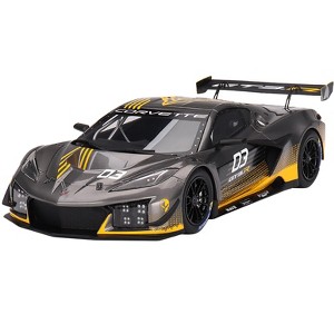 Chevrolet Corvette Z06 GT3.R #03 Gray Metallic with Graphics "Daytona Presentation" (2023) 1/18 Model Car by Top Speed - 1 of 4