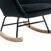 NicBex Teddy Fabric Glider Rocking Chair,Upholstered Nursery Rocking Chairs with High Backrest and Armrests,Nursing Chair for Bedroom - 4 of 4